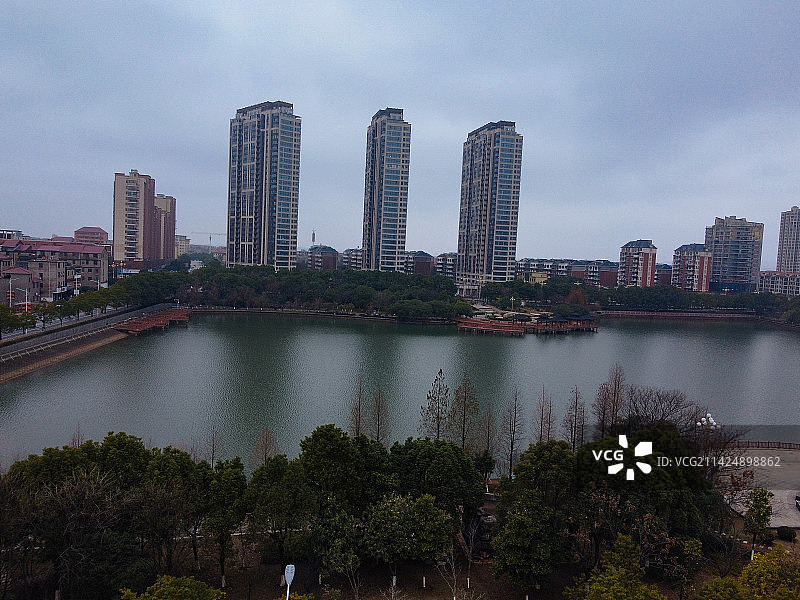 东乡区 抚州 千子湖公园 大富大道 子山路 航拍图片素材