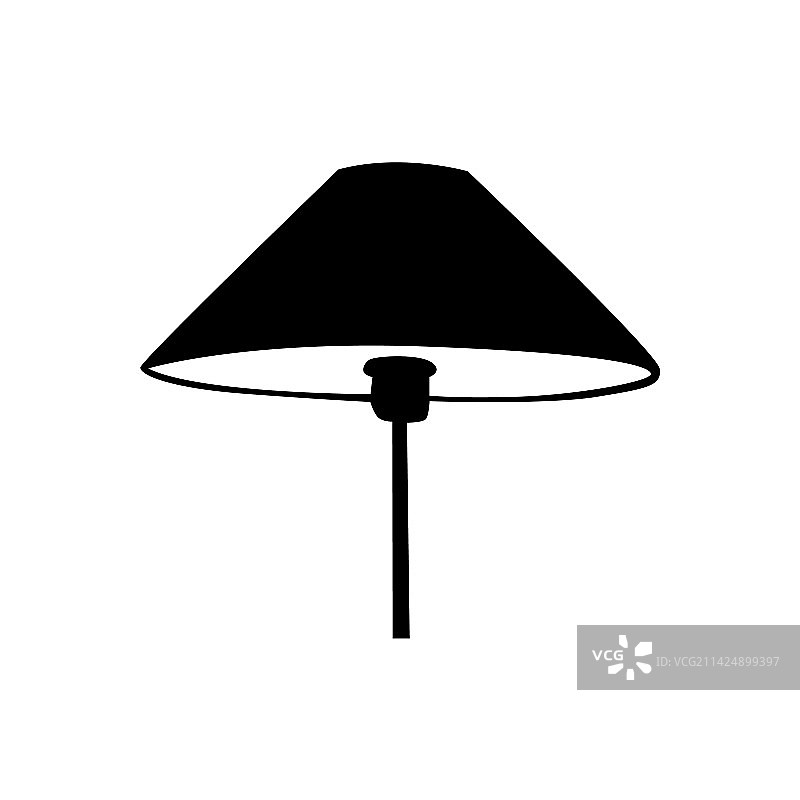 睡眠灯设计黑色轮廓图片素材