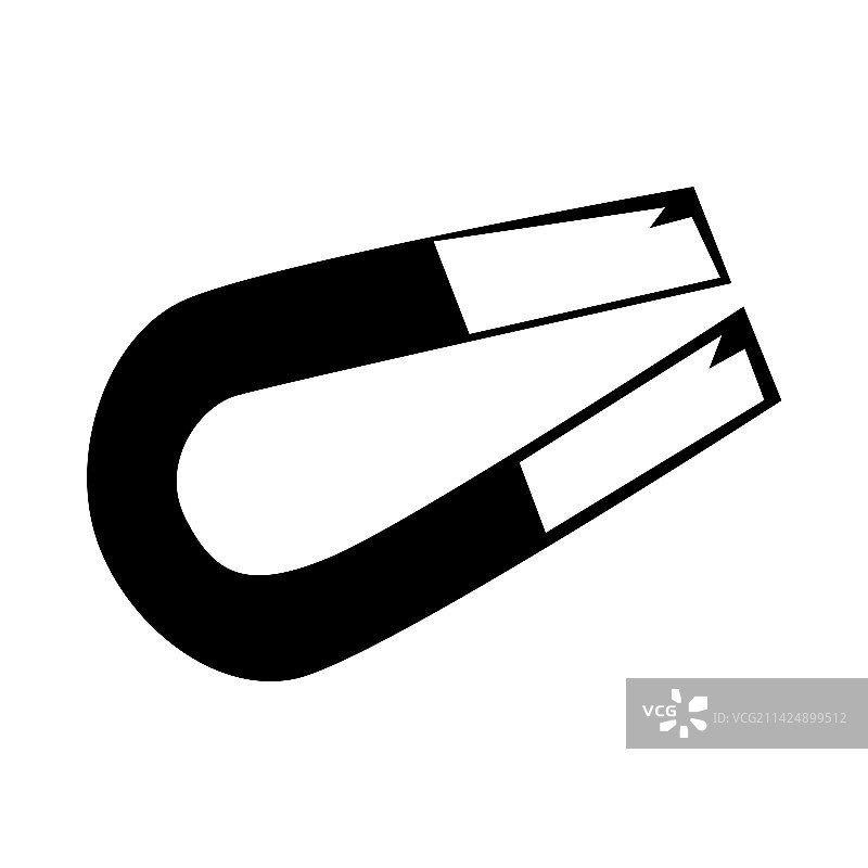 黑色磁铁设计剪影图片素材