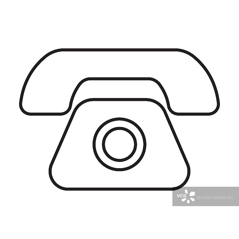 电话和手机轮廓图标图片素材