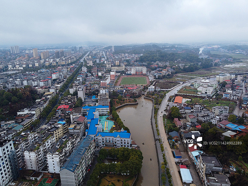 芦溪县 金顶大道 狮山公园 古城山公园 航拍图片素材