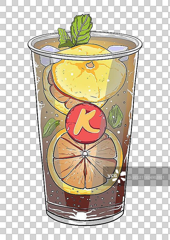 可乐柠檬茶图片素材