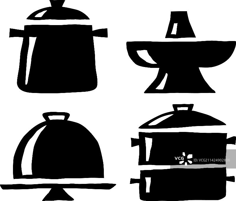 黑色锅炉简易设计图图片素材