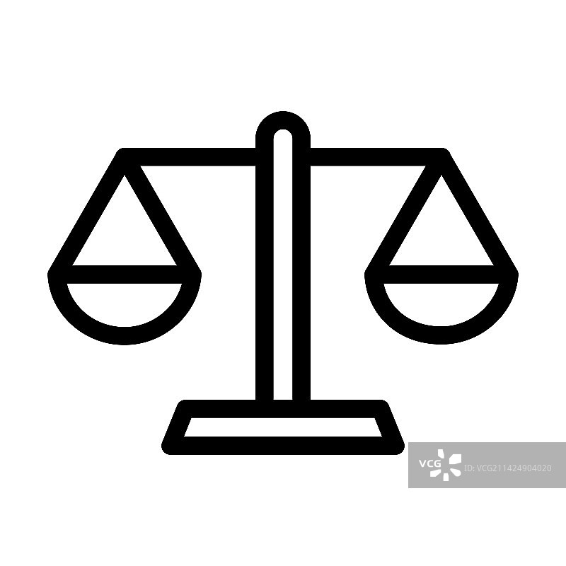 粗线条天平图标图片素材