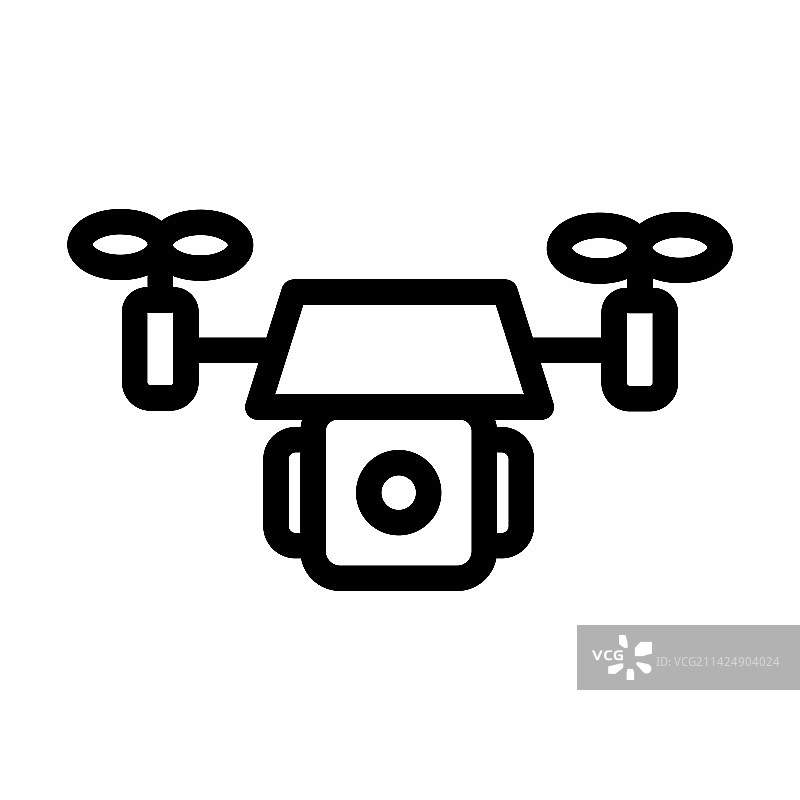 无人机粗线图标图片素材