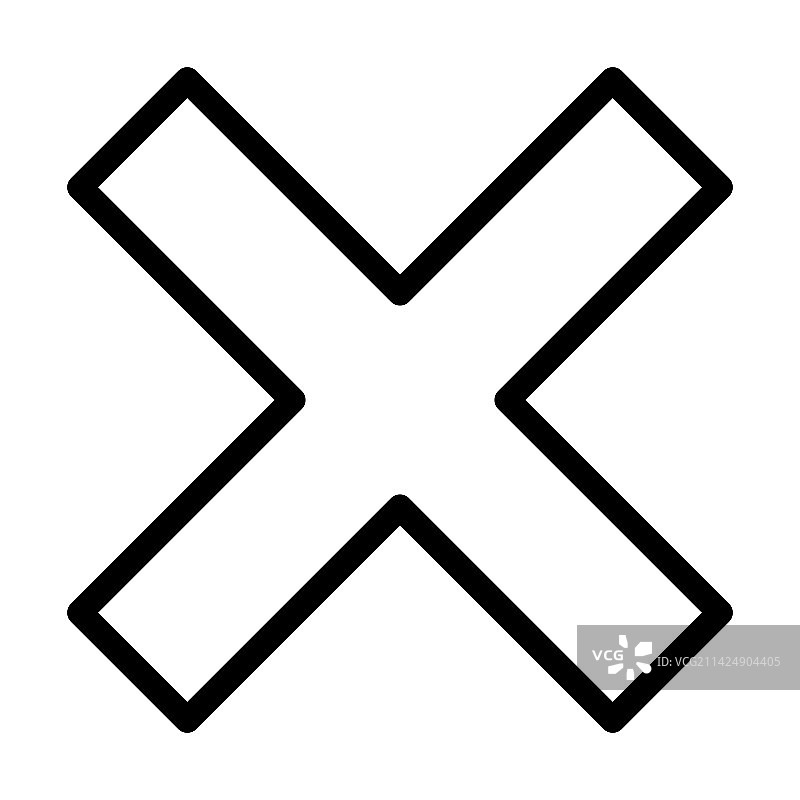 拒绝粗线图标图片素材