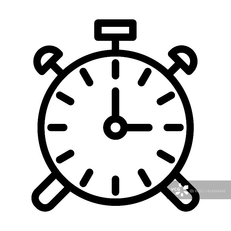 粗线闹钟图标图片素材