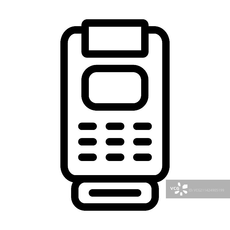 读卡器粗线条图标图片素材