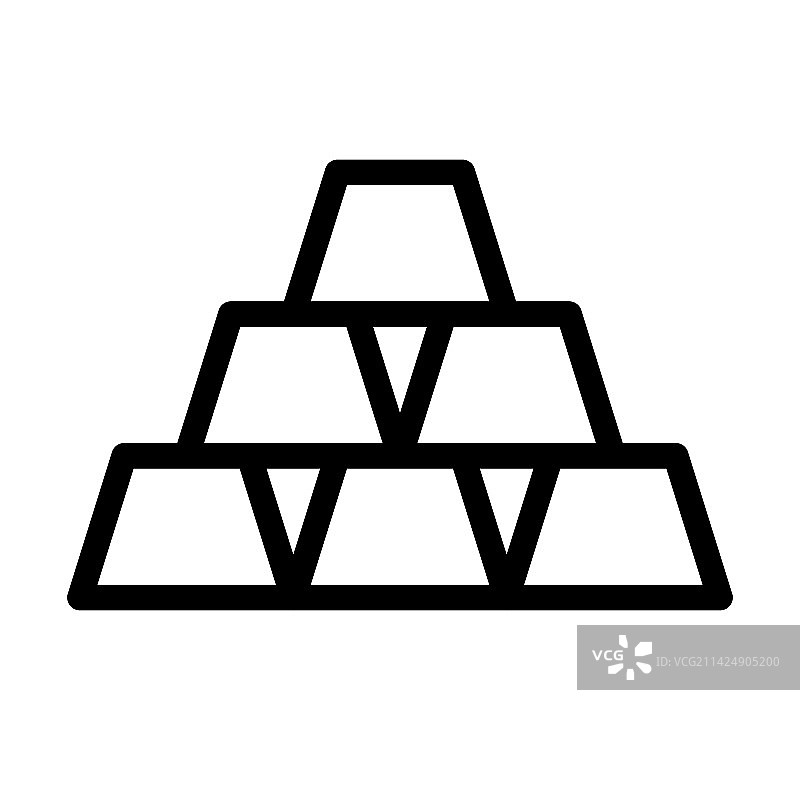 粗线条金条图标图片素材