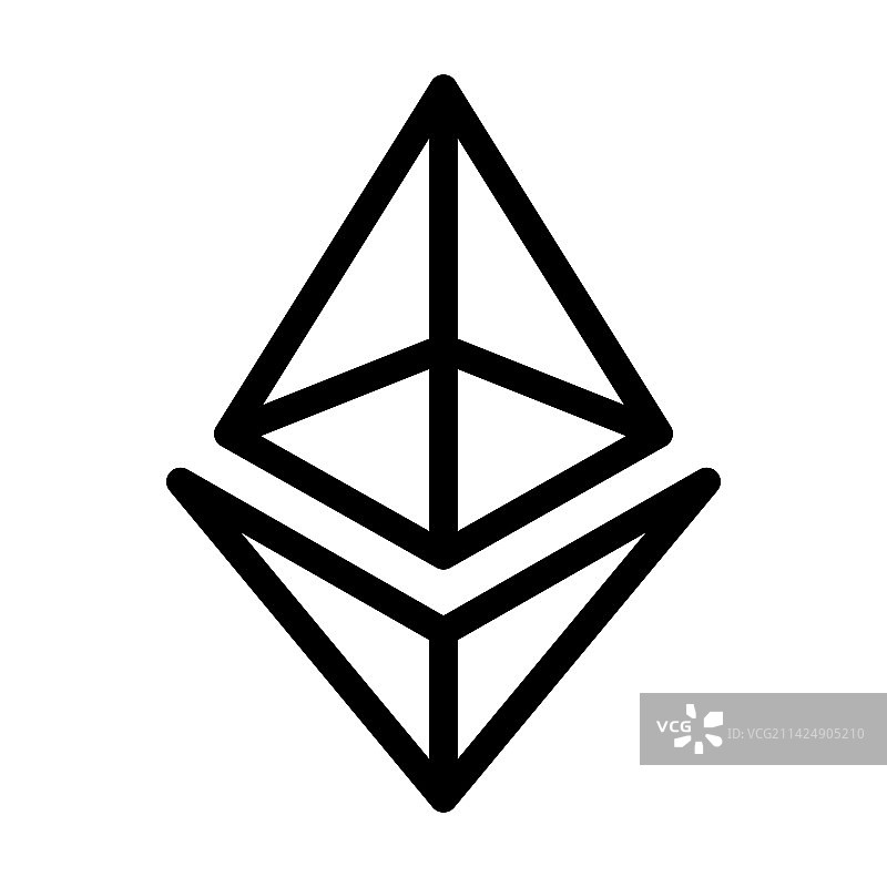 以太坊粗线图标图片素材