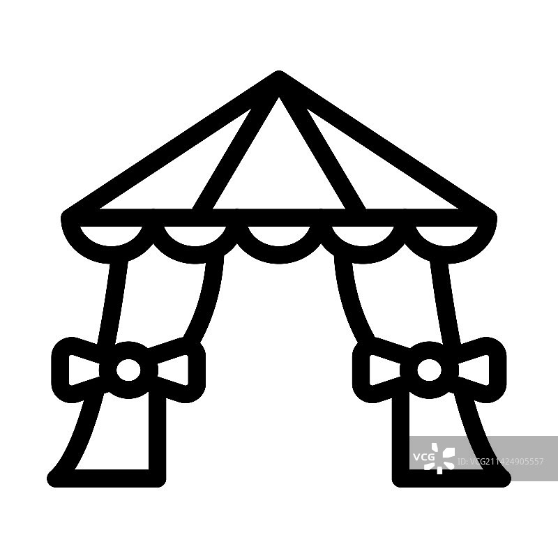 帐篷粗线条图标图片素材
