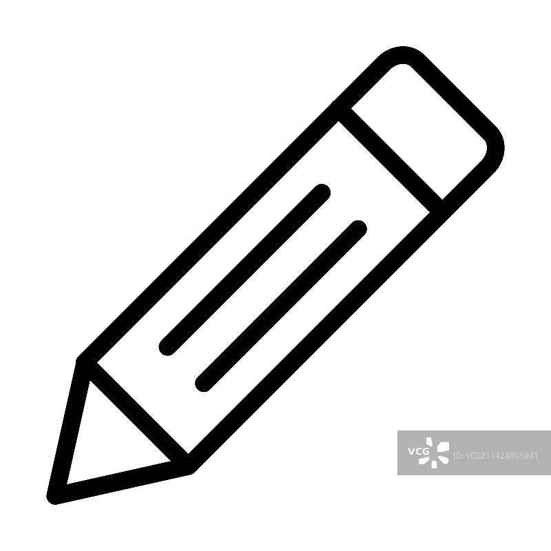 铅笔粗线条图标图片素材