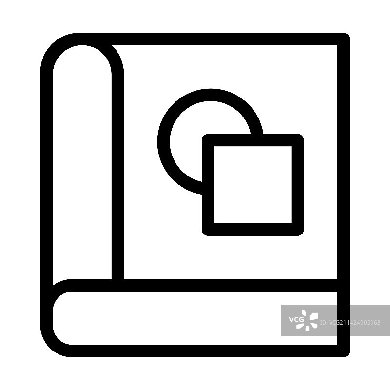 美术书籍粗线条图标图片素材