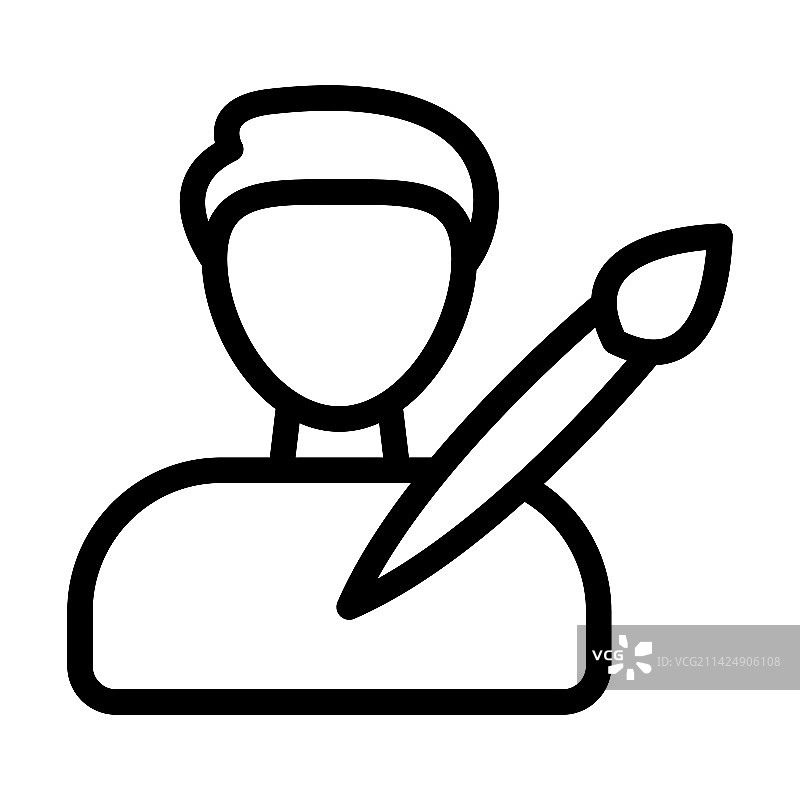 设计师粗线条图标图片素材