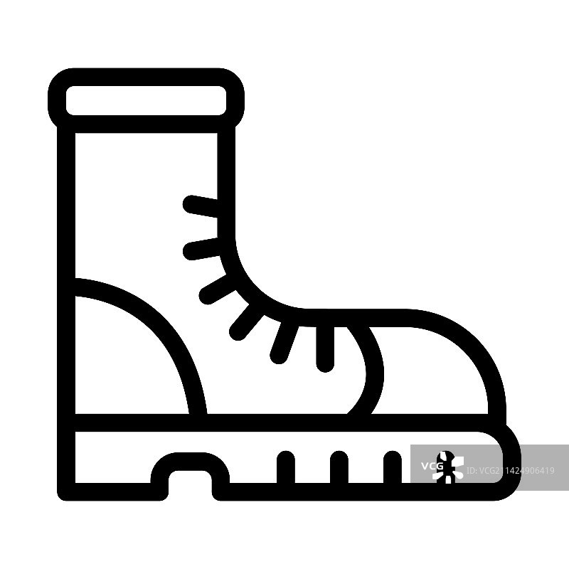 靴子粗线条图标图片素材
