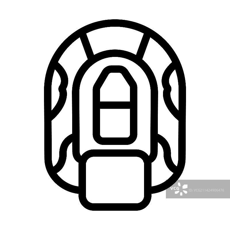 小艇粗线图标图片素材