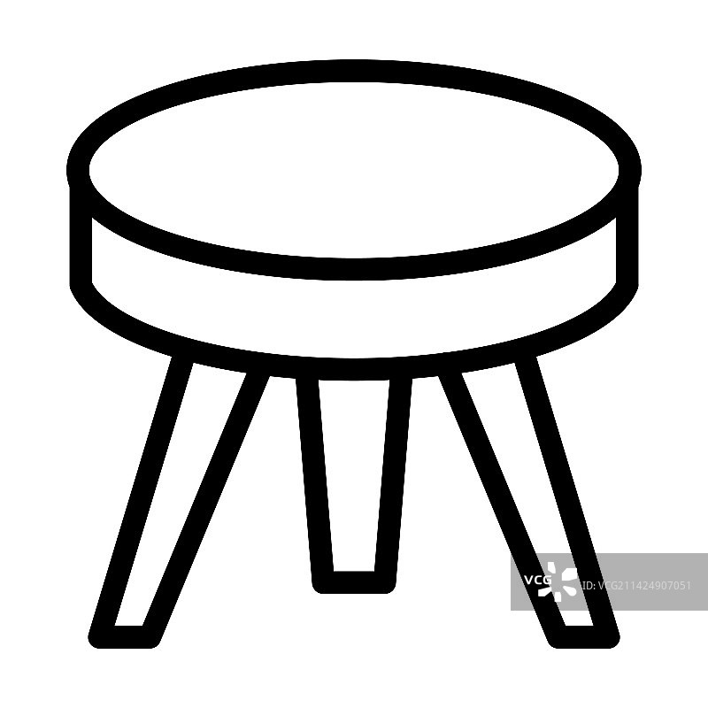 凳子粗线条图标图片素材