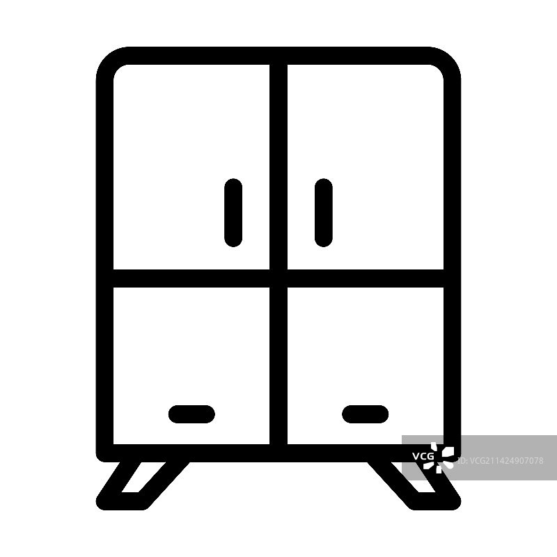 橱柜粗线条图标图片素材