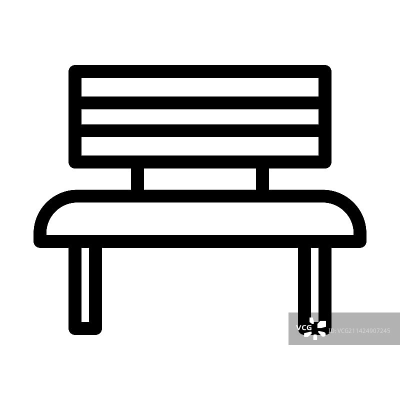 长凳粗线条图标图片素材
