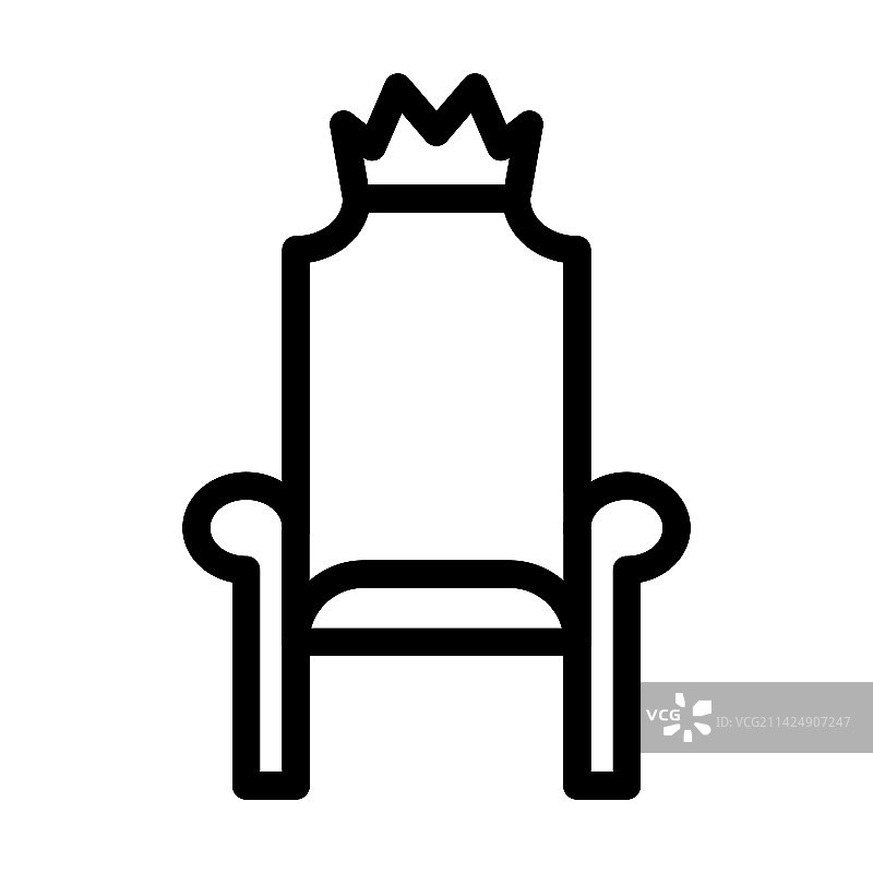王座粗线图标图片素材