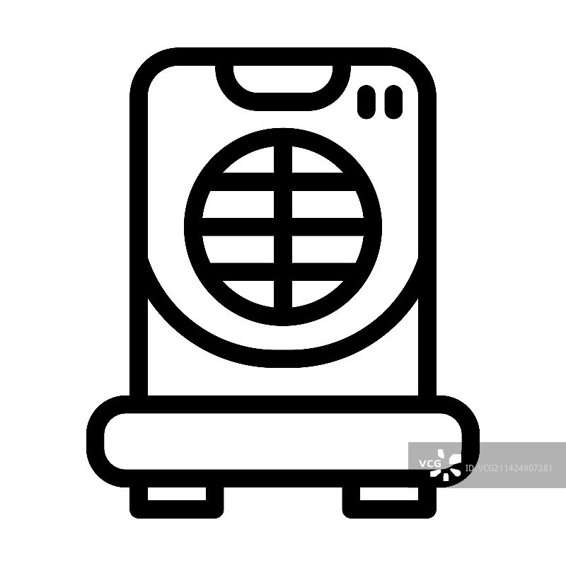 加粗线条饮水机图标图片素材