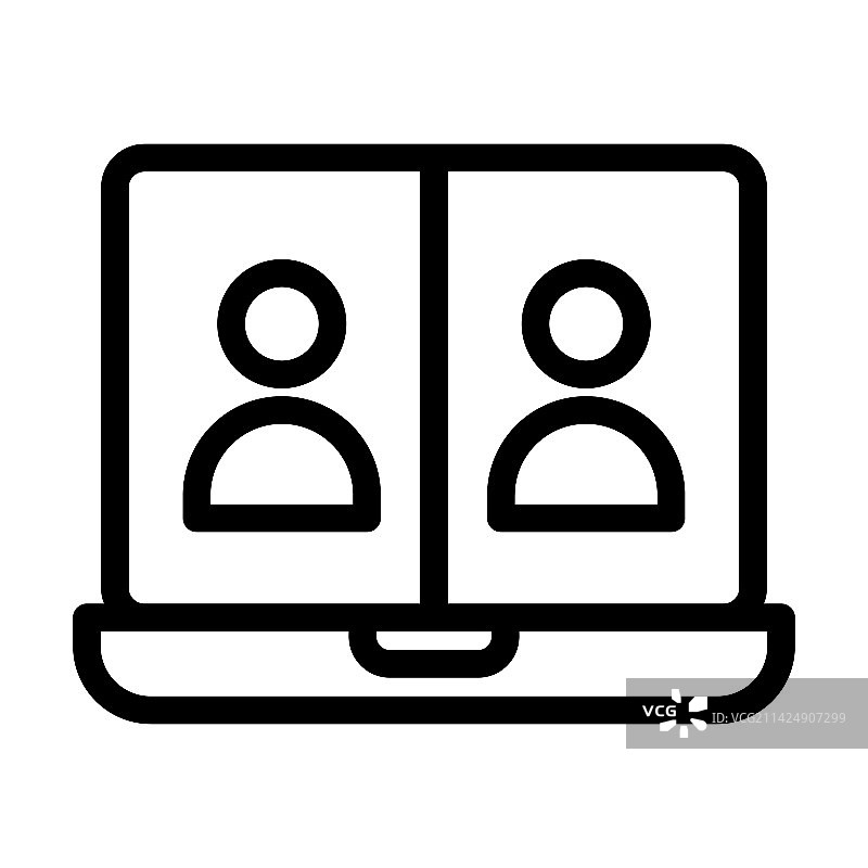 视频通话粗线图标图片素材