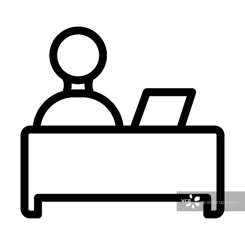 人力资源粗线图标图片素材