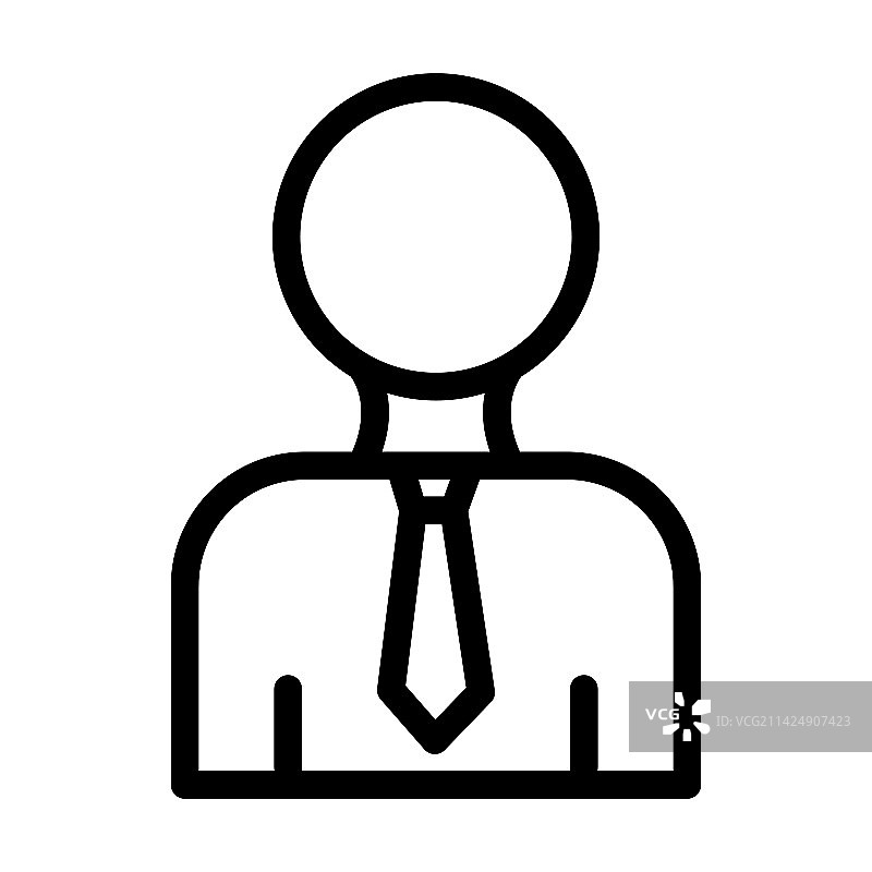 人力资源经理粗线条图标图片素材