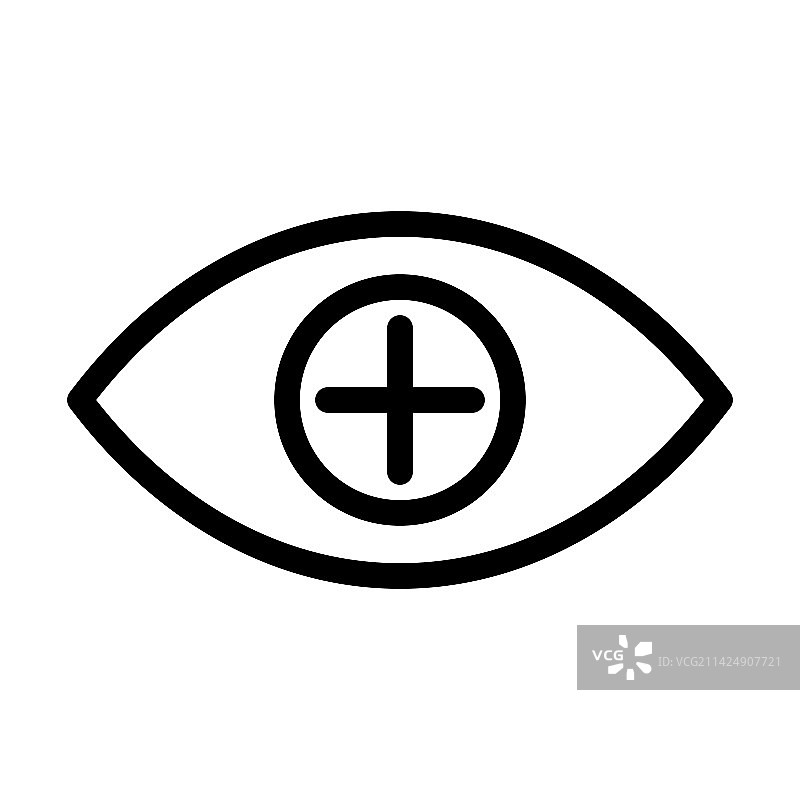 眼部护理粗线图标图片素材