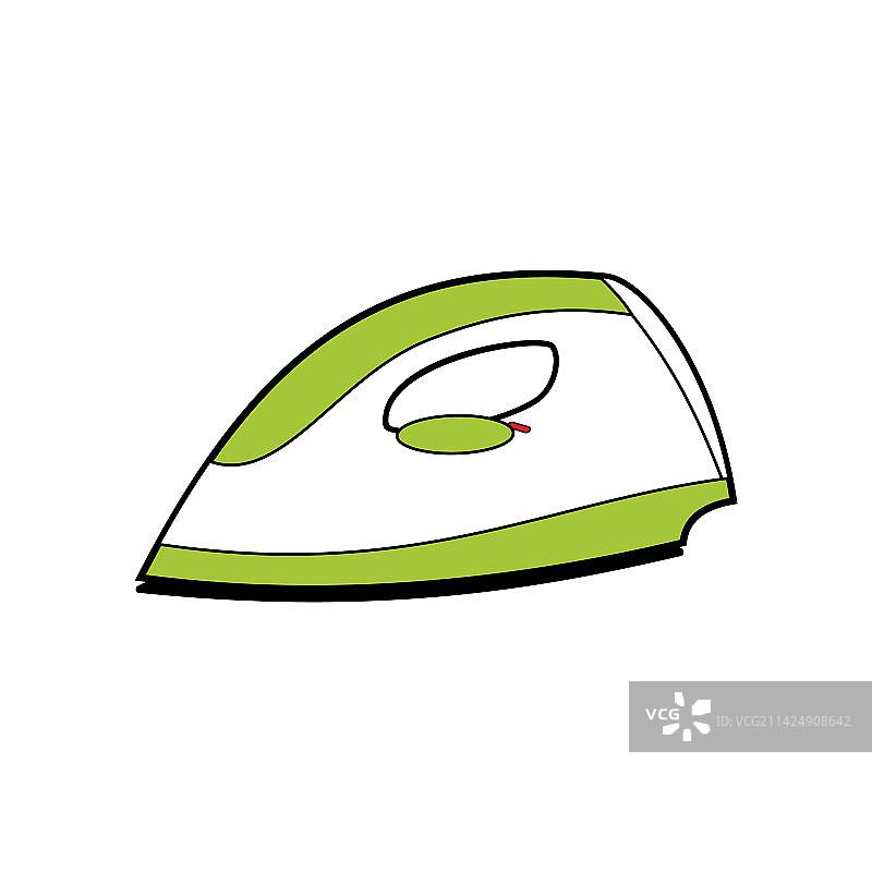 白色背景上的蒸汽熨斗图片素材