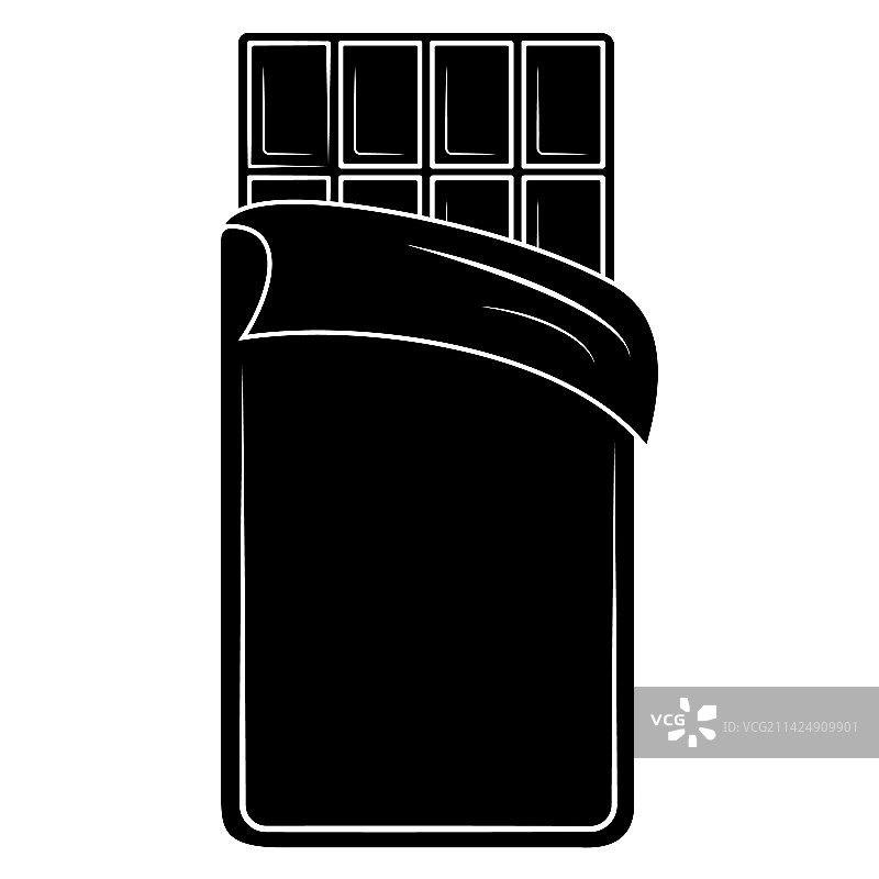 黑色模版包装中的大块巧克力图片素材