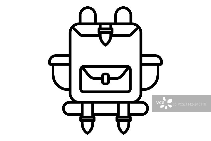 与旅游相关的旅行背包图标图片素材