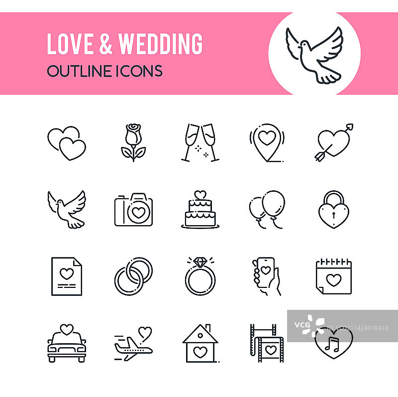 爱与婚礼图标图片素材