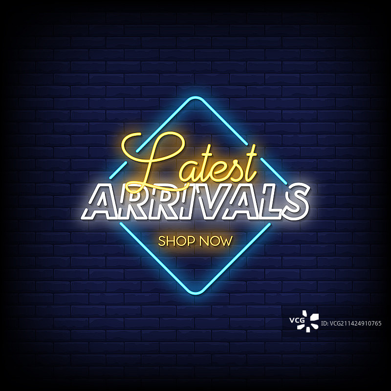 带砖墙背景的霓虹灯招牌图片素材