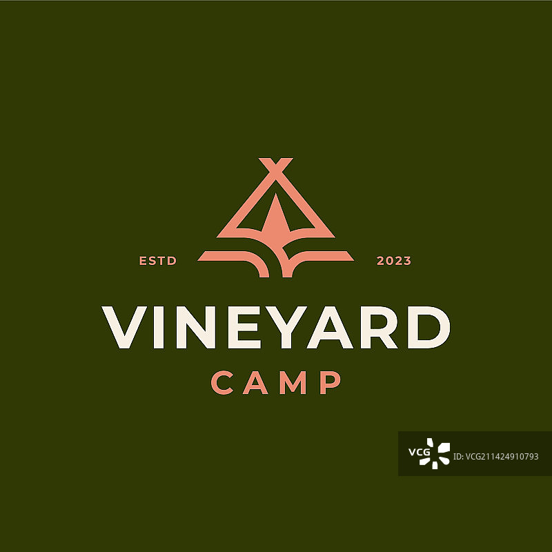 露营帐篷户外露营葡萄园Logo图片素材
