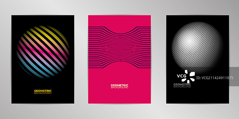 A4格式几何封面设计背景图片素材