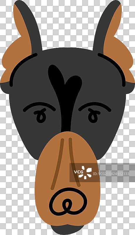 杜宾犬头部图片素材