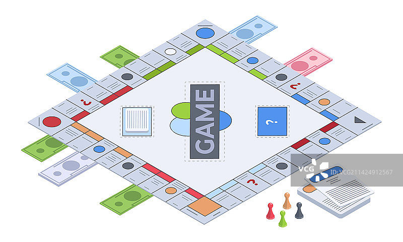 2.5D桌游3D棋盘图片素材