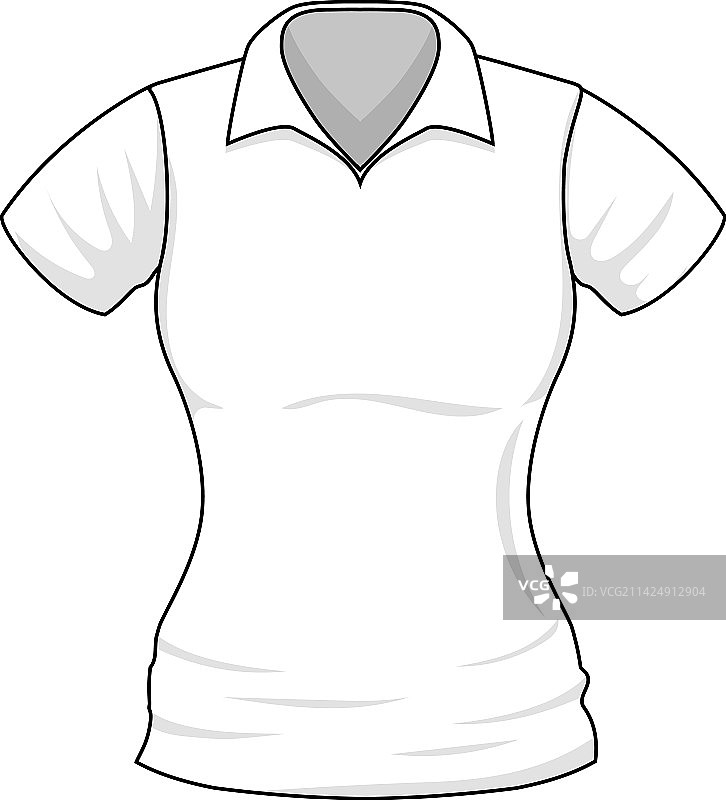 女性T恤正面服装设计图片素材