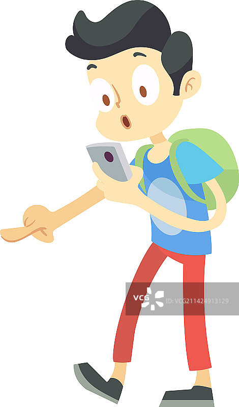 增强现实手机游戏卡通儿童图片素材