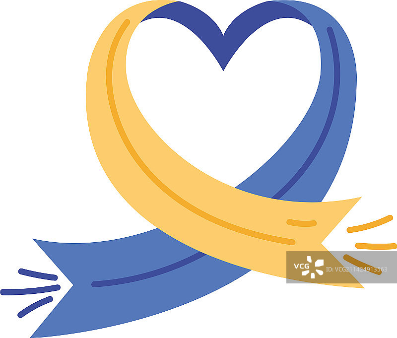 唐氏综合征爱心丝带图片素材