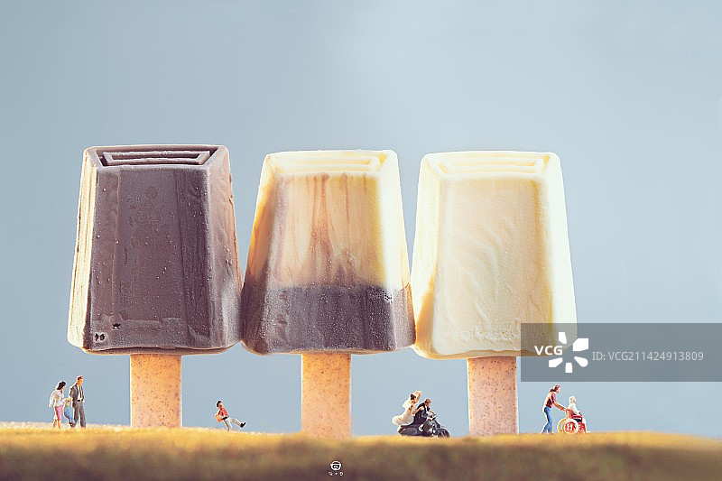 吃着棒冰 度过了一生图片素材