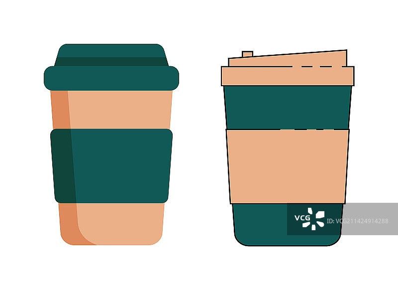 美味咖啡纸杯饮品图标图片素材