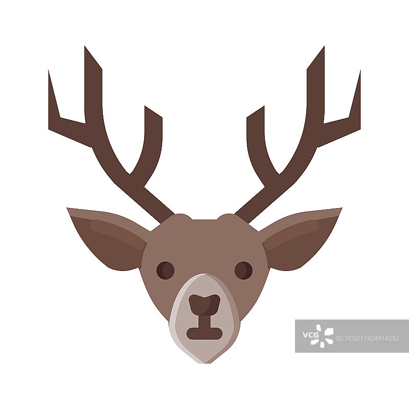 扁平风格驯鹿图标图片素材