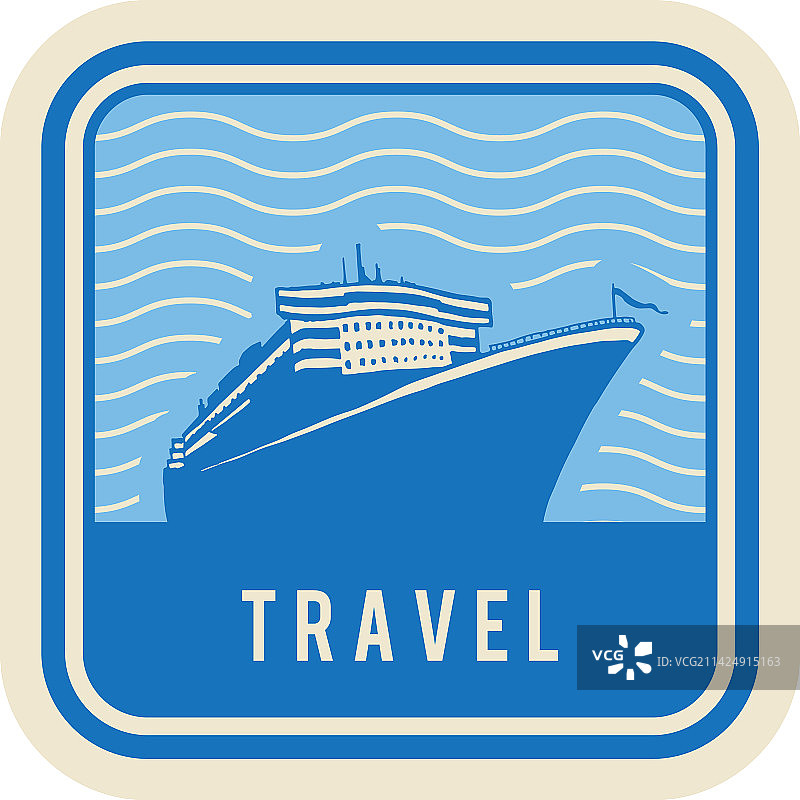 海洋旅行复古纸质标签图片素材