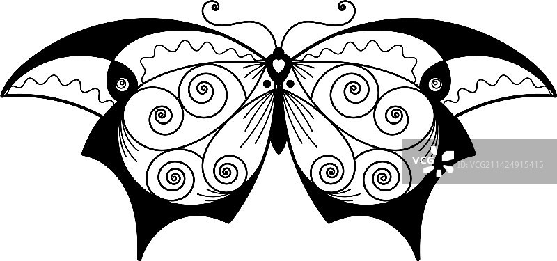 装饰华丽的图案翅膀蛾图片素材