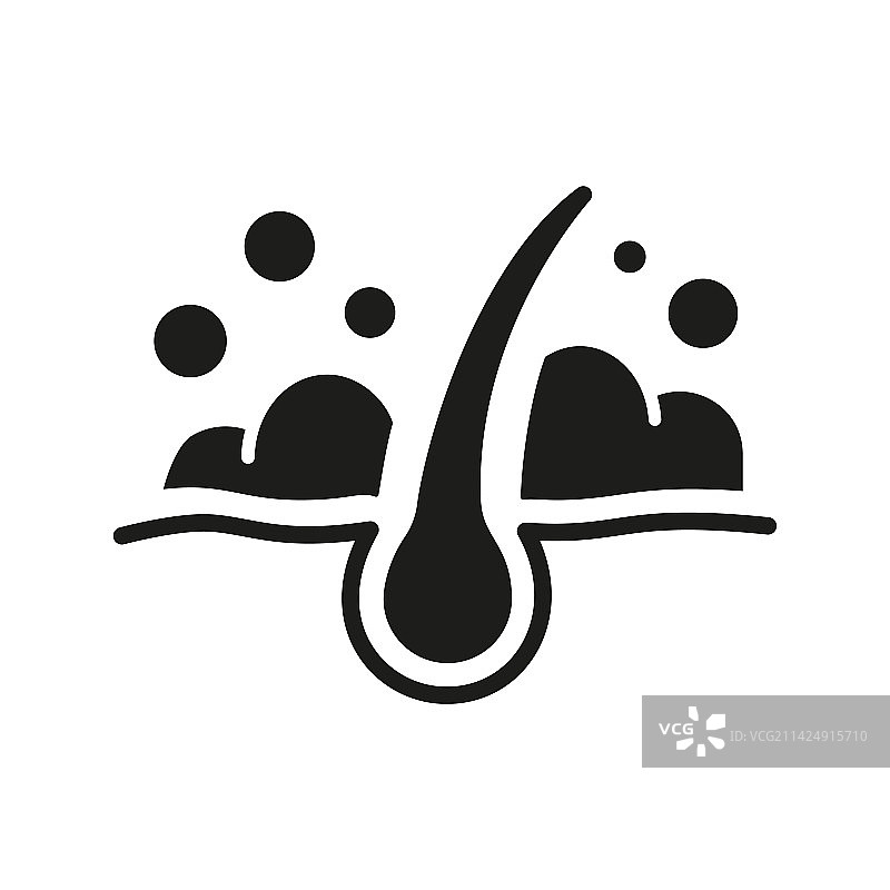 洗发剪影图标图片素材