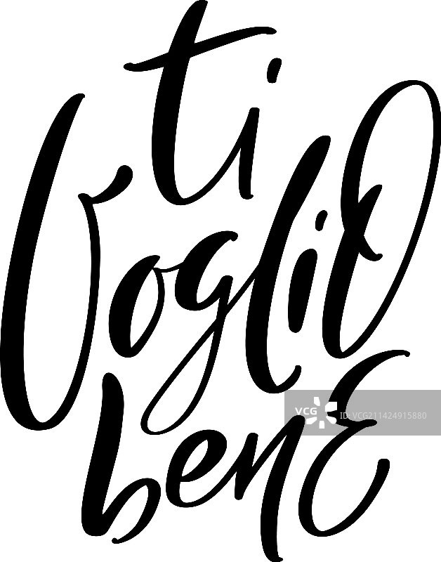 意大利语我爱你黑色字样图片素材