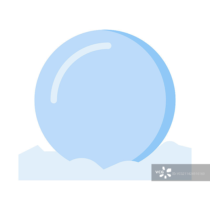 扁平风格雪球图标图片素材
