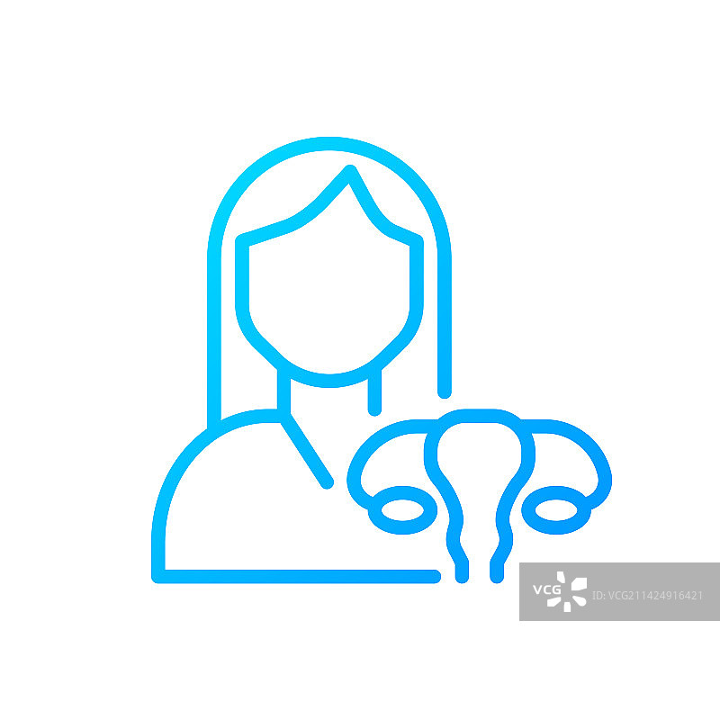 妇科像素完美渐变线性图标图片素材